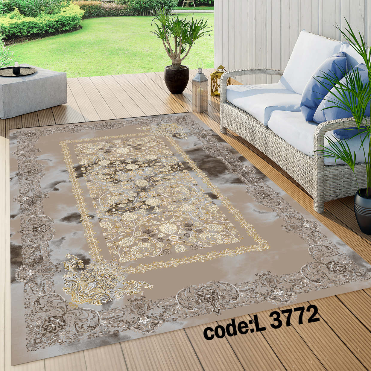 روفرشی کشدار (کاور فرش) و فرشینه و پادری کالای خواب متین کد L 3772