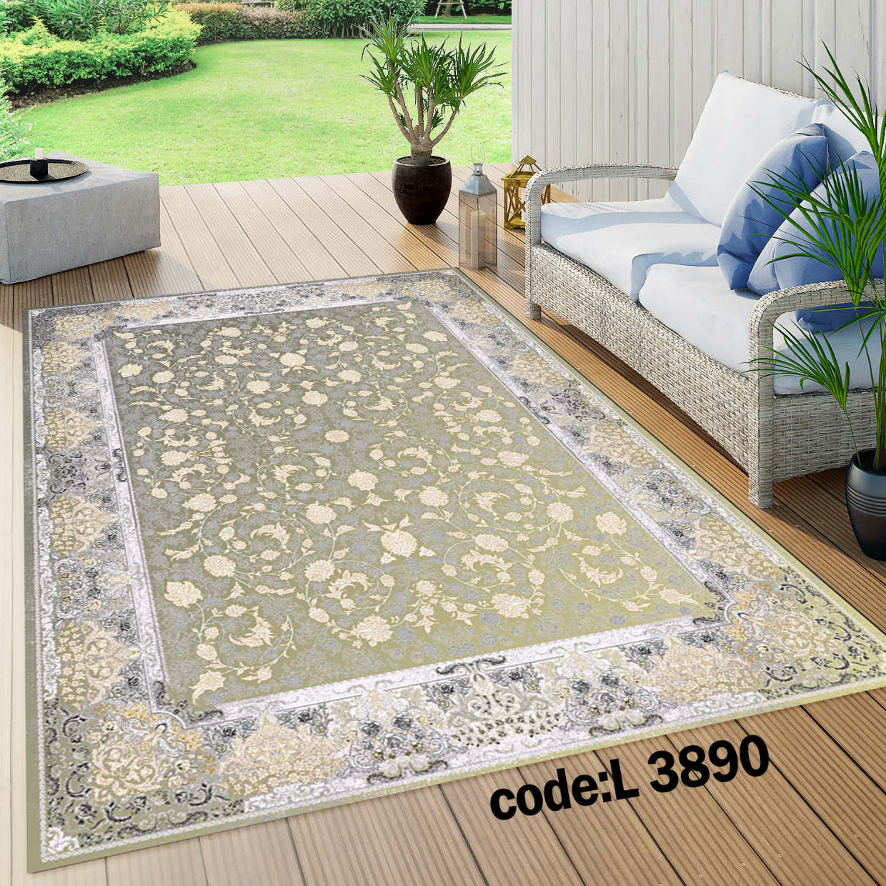 روفرشی کشدار (کاور فرش) و فرشینه و پادری کالای خواب متین کد L 3890