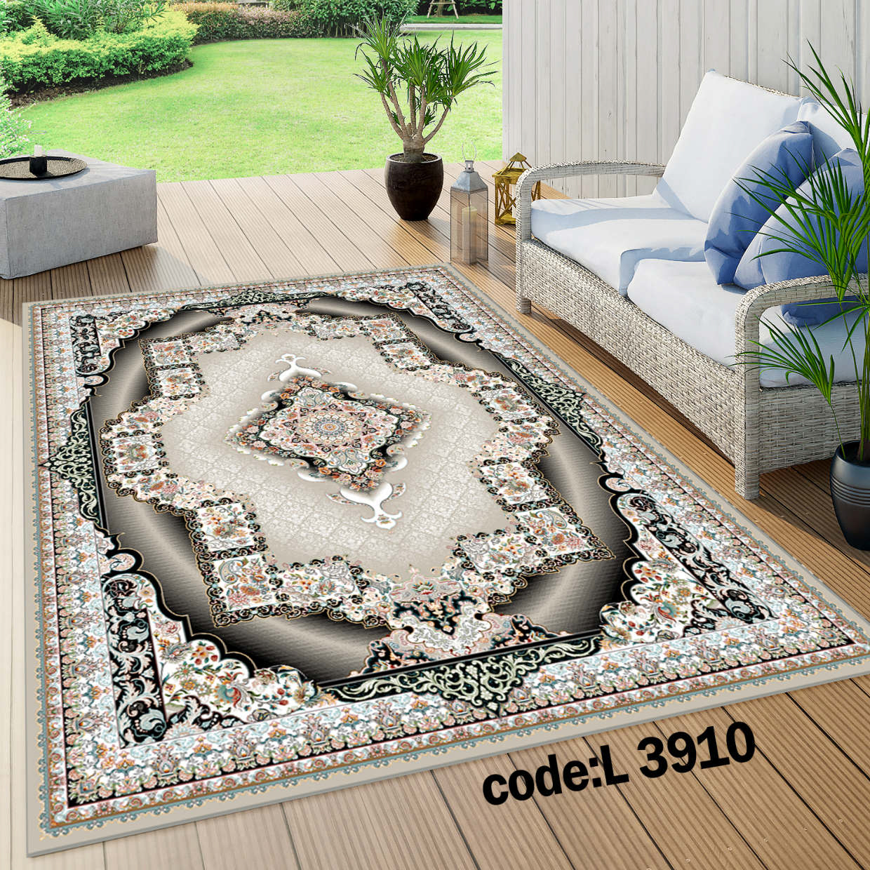 روفرشی کشدار (کاور فرش) و فرشینه و پادری کالای خواب متین کد L 3910
