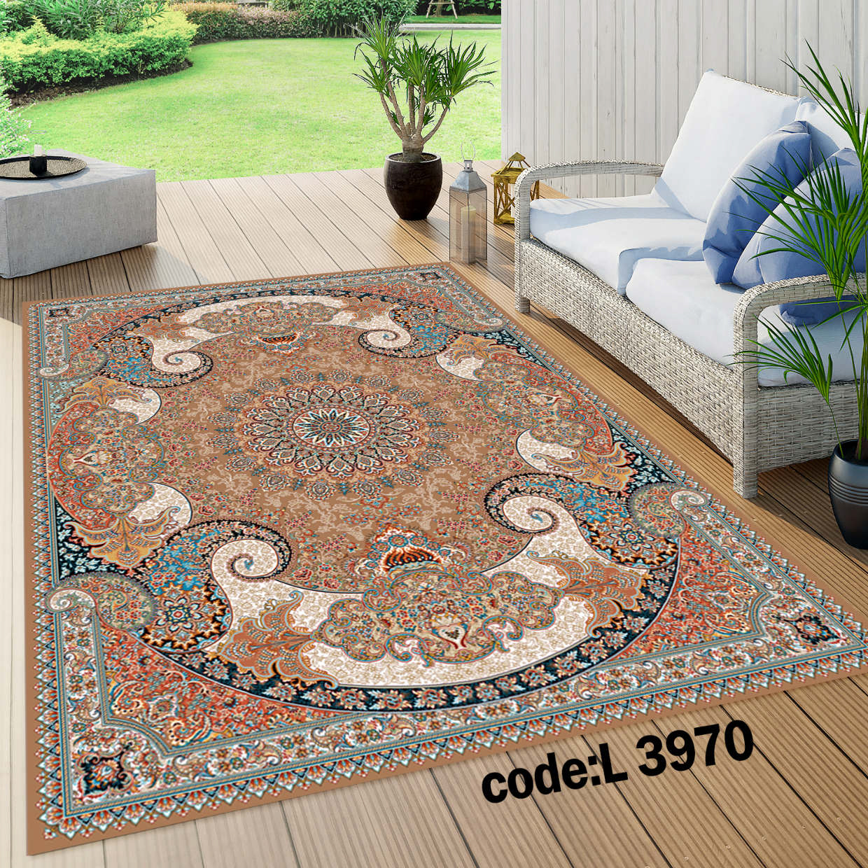 روفرشی کشدار (کاور فرش) و فرشینه و پادری کالای خواب متین کد L 3970