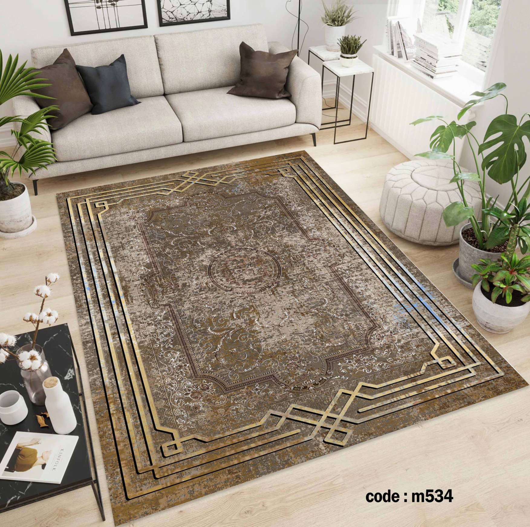 روفرشی کشدار (کاور فرش) و فرشینه و پادری کالای خواب متین کد m 534