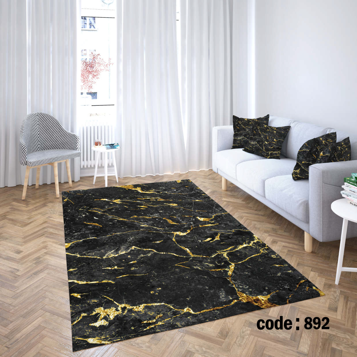 روفرشی کشدار (کاور فرش) و فرشینه و پادری کالای خواب متین کد 892