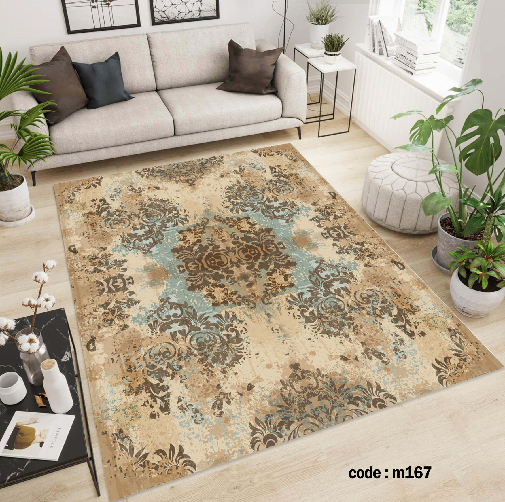 روفرشی کشدار (کاور فرش) و فرشینه و پادری کالای خواب متین کد m 167