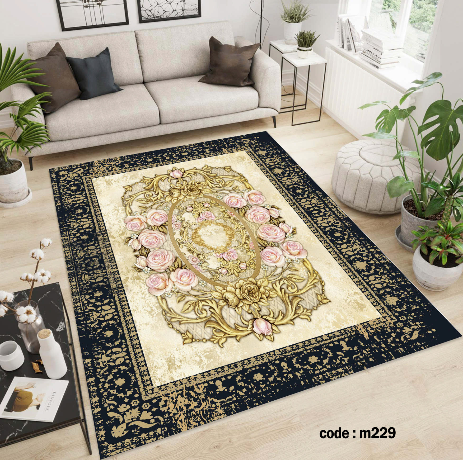 روفرشی کشدار (کاور فرش) و فرشینه و پادری کالای خواب متین کد m 229