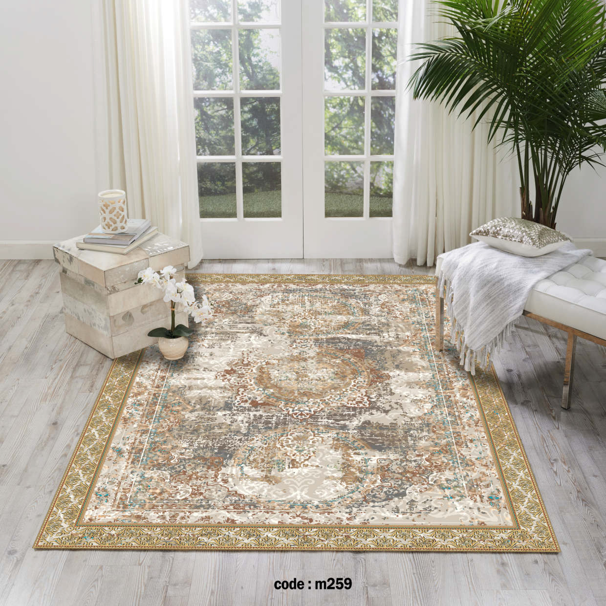 روفرشی کشدار (کاور فرش) و فرشینه و پادری کالای خواب متین کد m 259