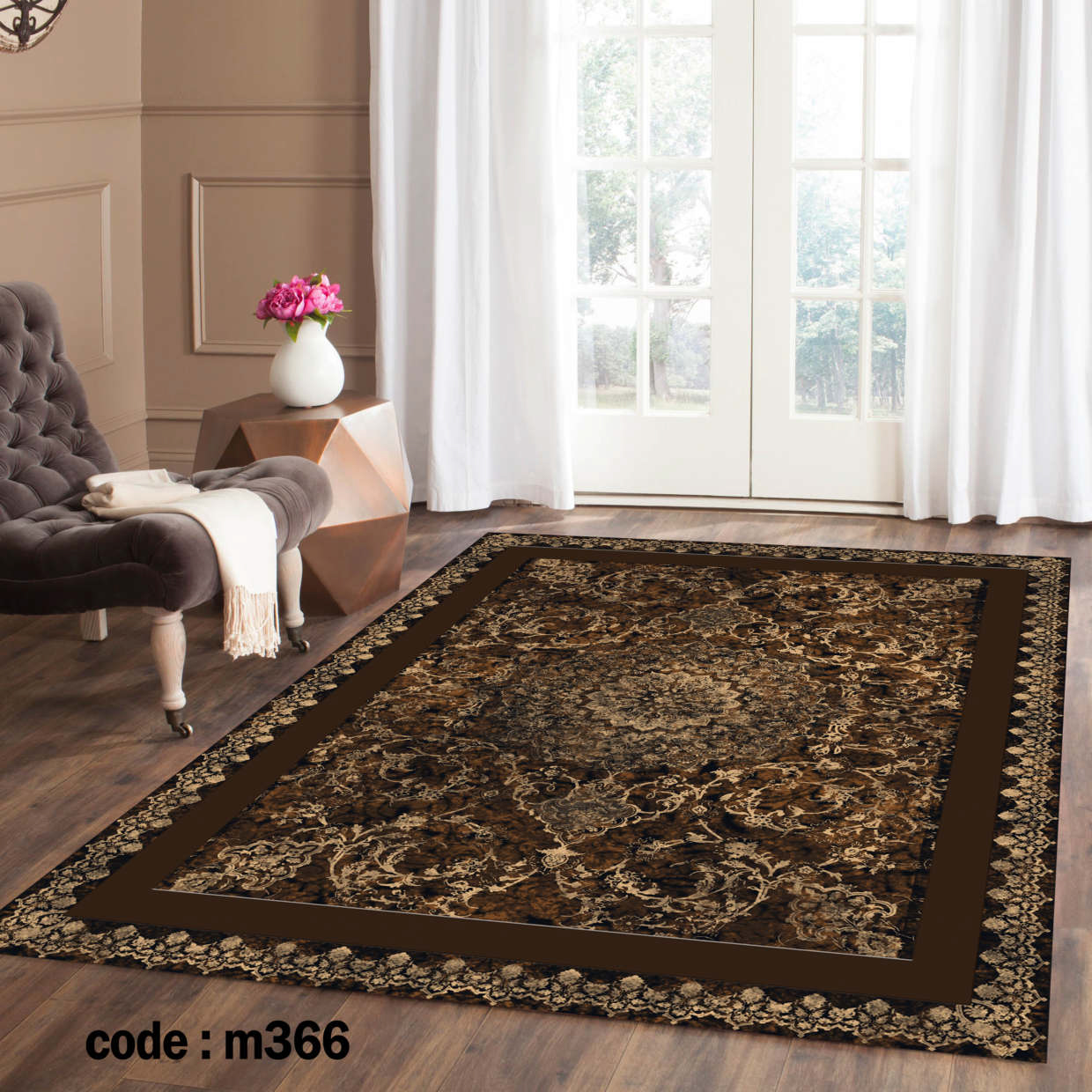 روفرشی کشدار (کاور فرش) و فرشینه و پادری کالای خواب متین کد m 366