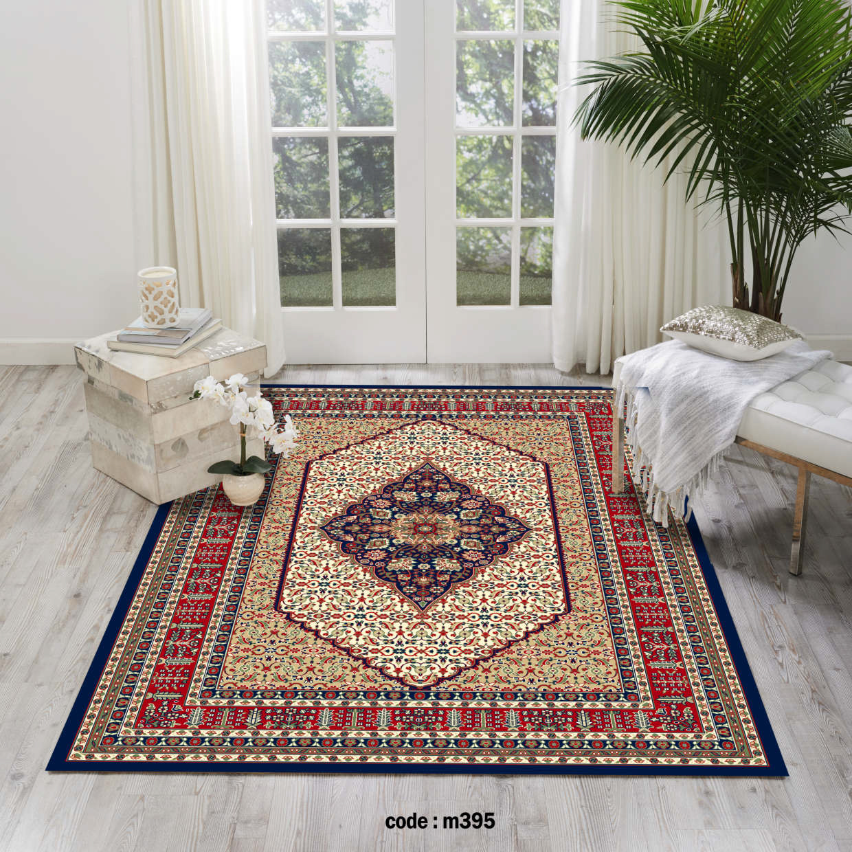 روفرشی کشدار (کاور فرش) و فرشینه و پادری کالای خواب متین کد m 395