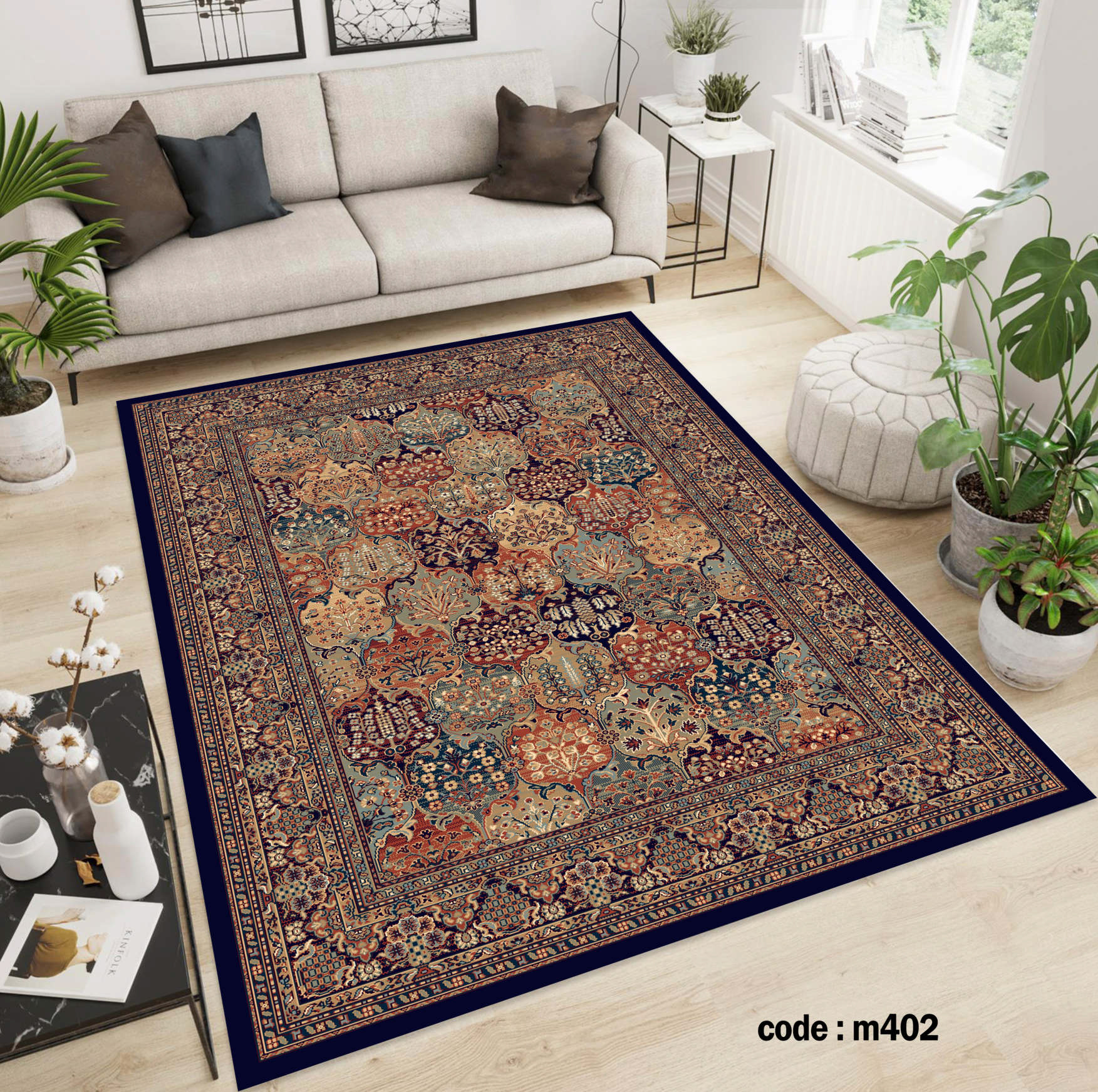 روفرشی کشدار (کاور فرش) و فرشینه و پادری کالای خواب متین کد m 402
