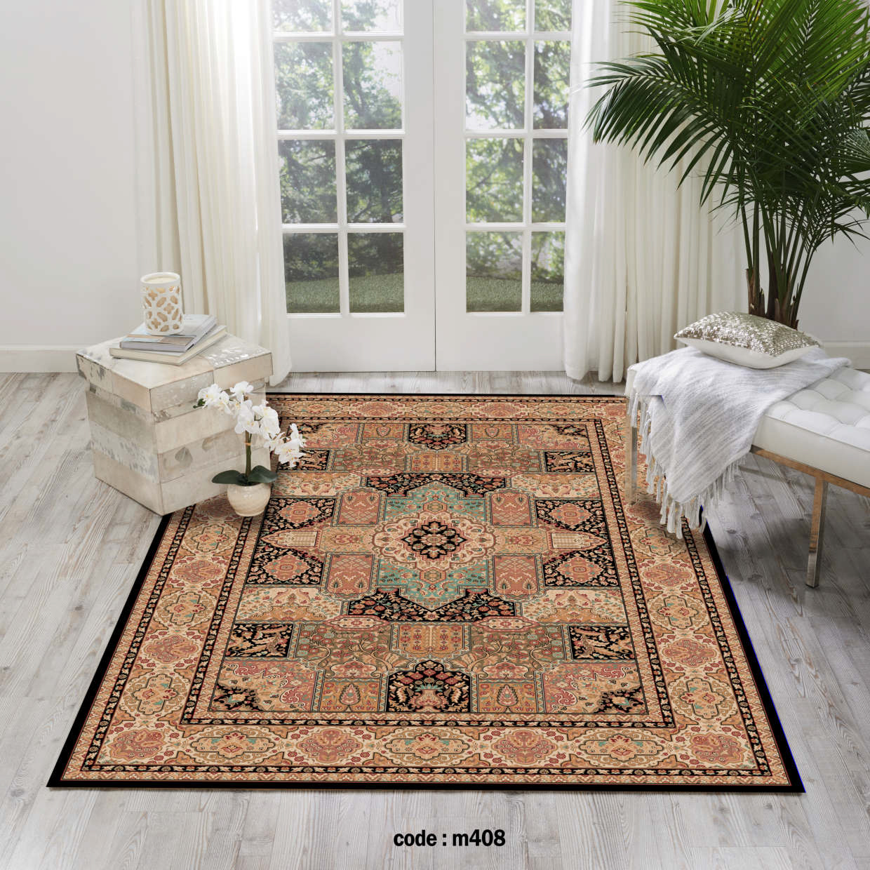 روفرشی کشدار (کاور فرش) و فرشینه و پادری کالای خواب متین کد m 408