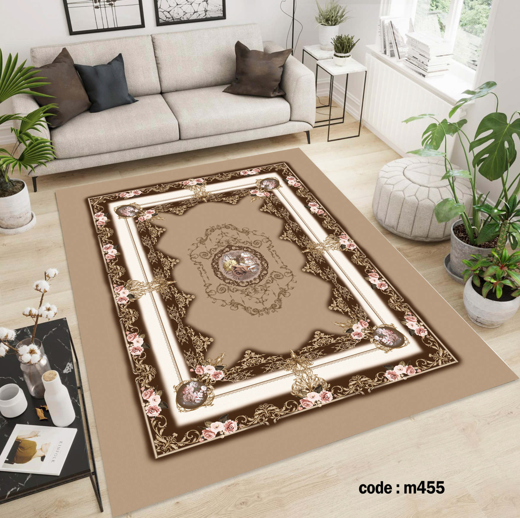 روفرشی کشدار (کاور فرش) و فرشینه و پادری کالای خواب متین کد m 455