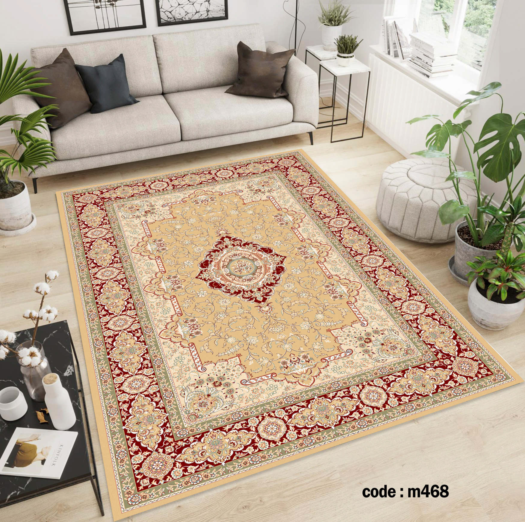 روفرشی کشدار (کاور فرش) و فرشینه و پادری کالای خواب متین کد m 468