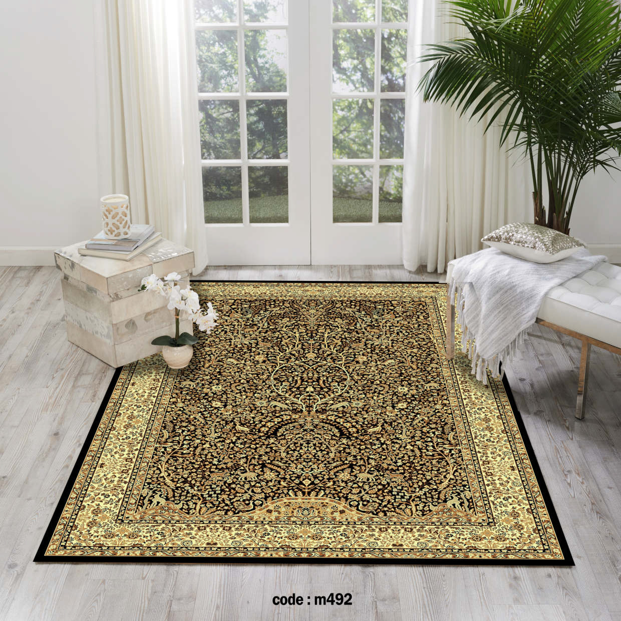 روفرشی کشدار (کاور فرش) و فرشینه و پادری کالای خواب متین کد m 492