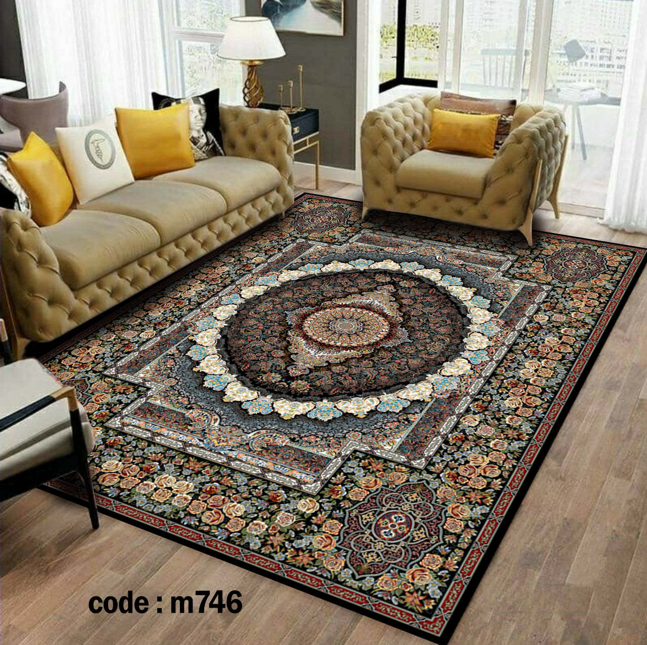 روفرشی کشدار (کاور فرش) و فرشینه و پادری کالای خواب متین کد m 746