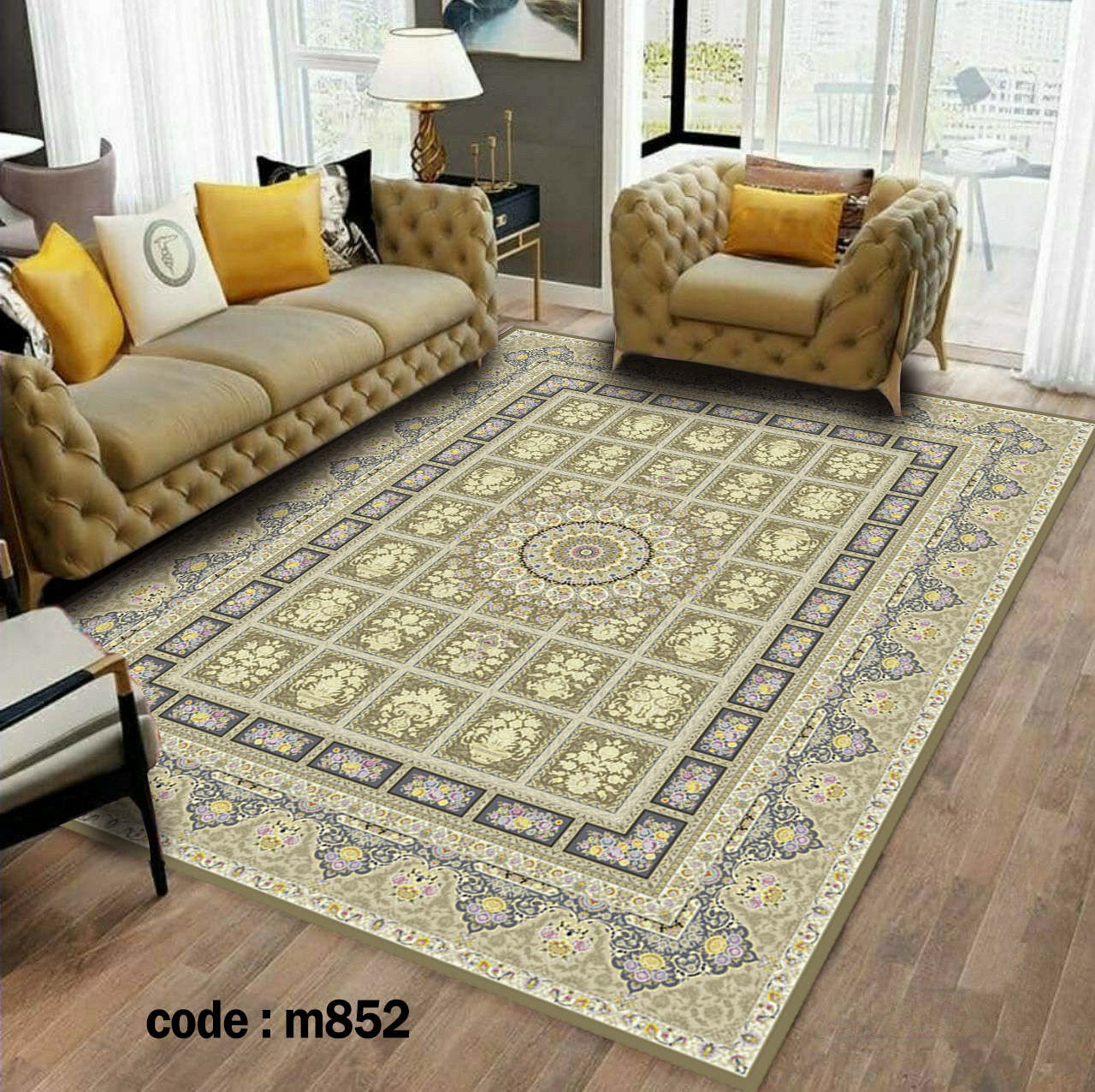 روفرشی کشدار (کاور فرش) و فرشینه و پادری کالای خواب متین کد m 852
