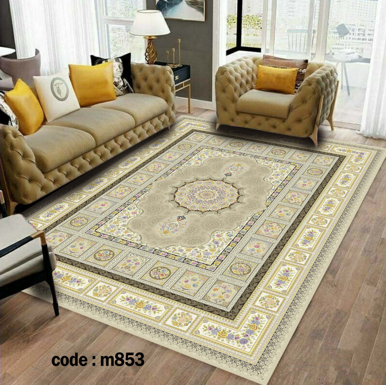 روفرشی کشدار (کاور فرش) و فرشینه و پادری کالای خواب متین کد m 853