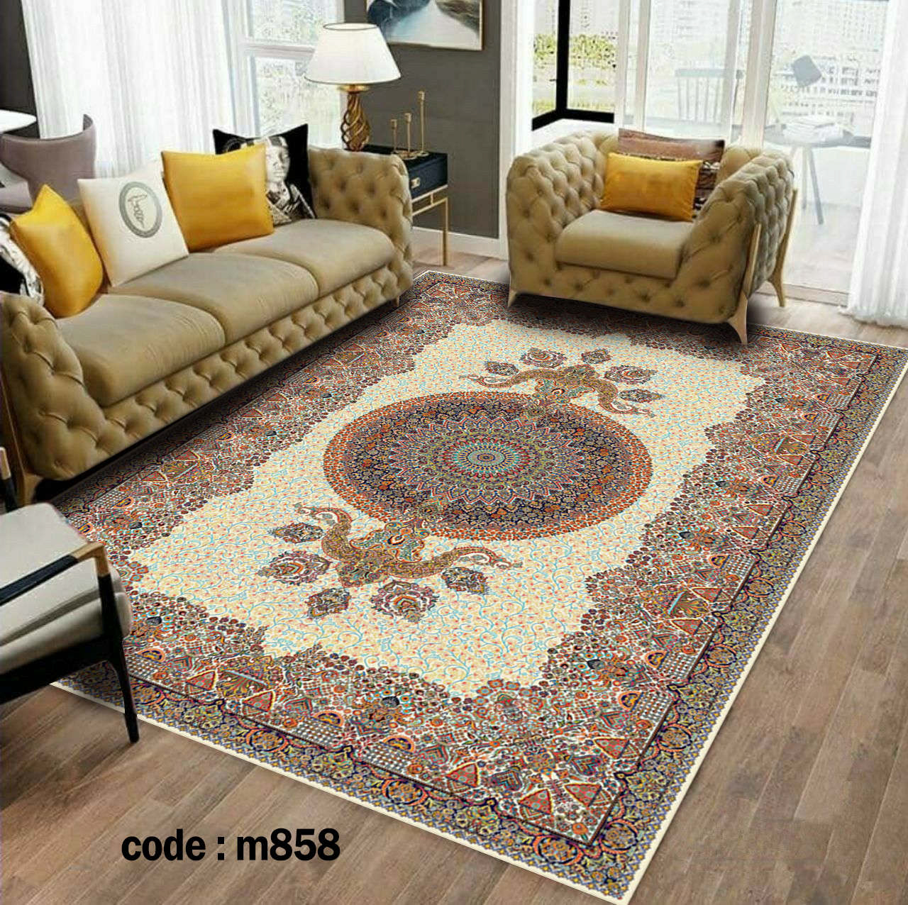 روفرشی کشدار (کاور فرش) و فرشینه و پادری کالای خواب متین کد m 858