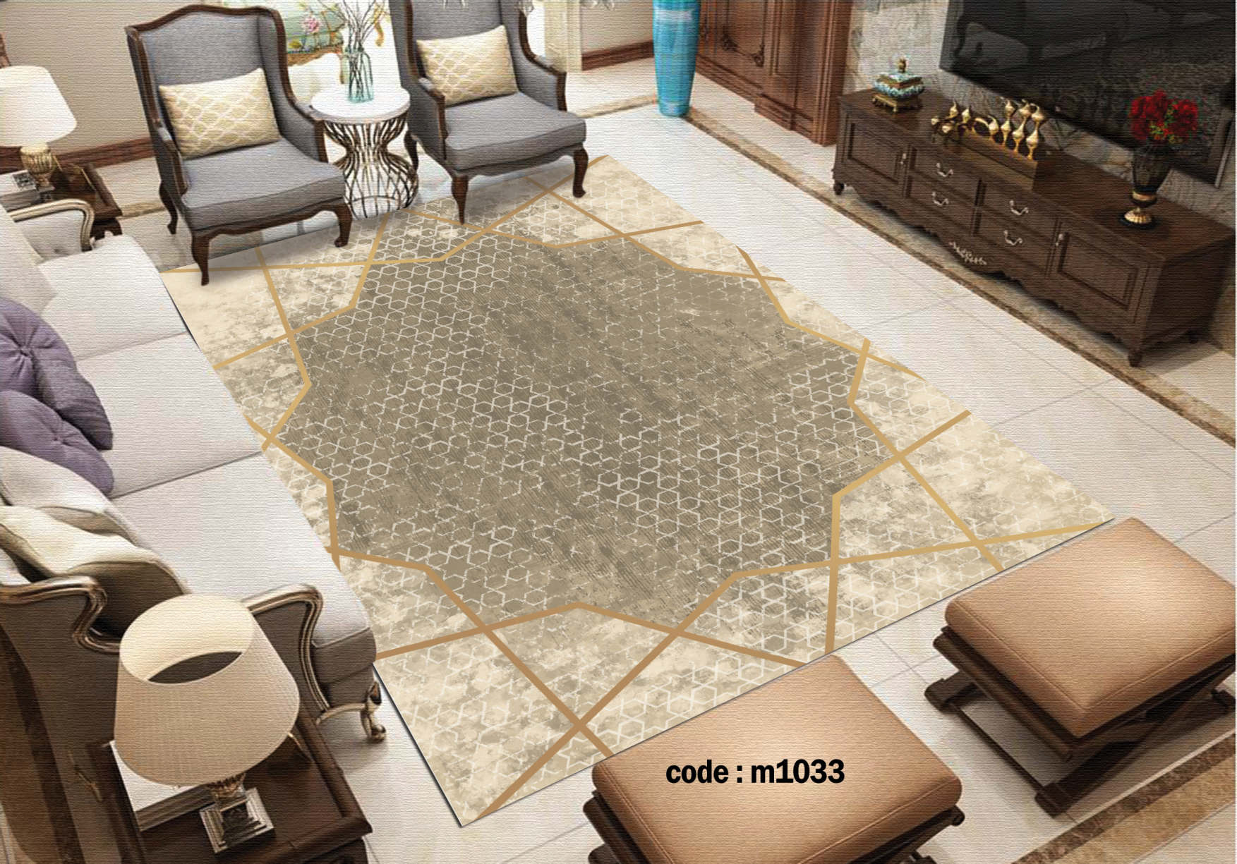 روفرشی کشدار (کاور فرش) و فرشینه و پادری کالای خواب متین کد m 1033