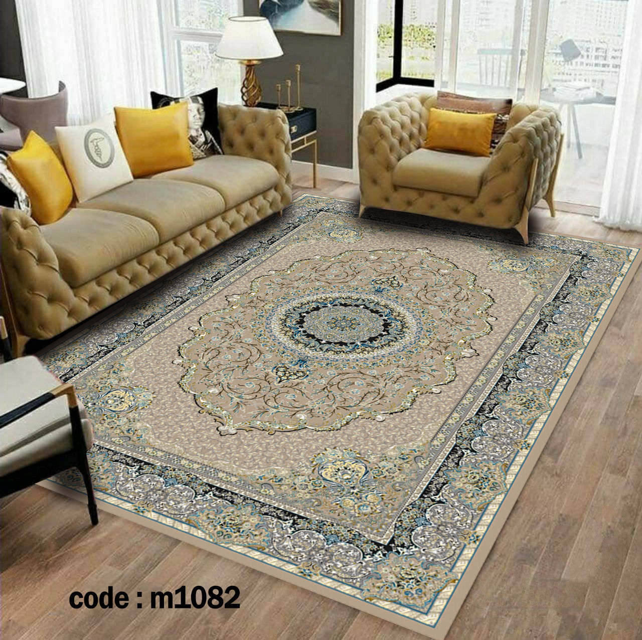 روفرشی کشدار (کاور فرش) و فرشینه و پادری کالای خواب متین کد m 1082