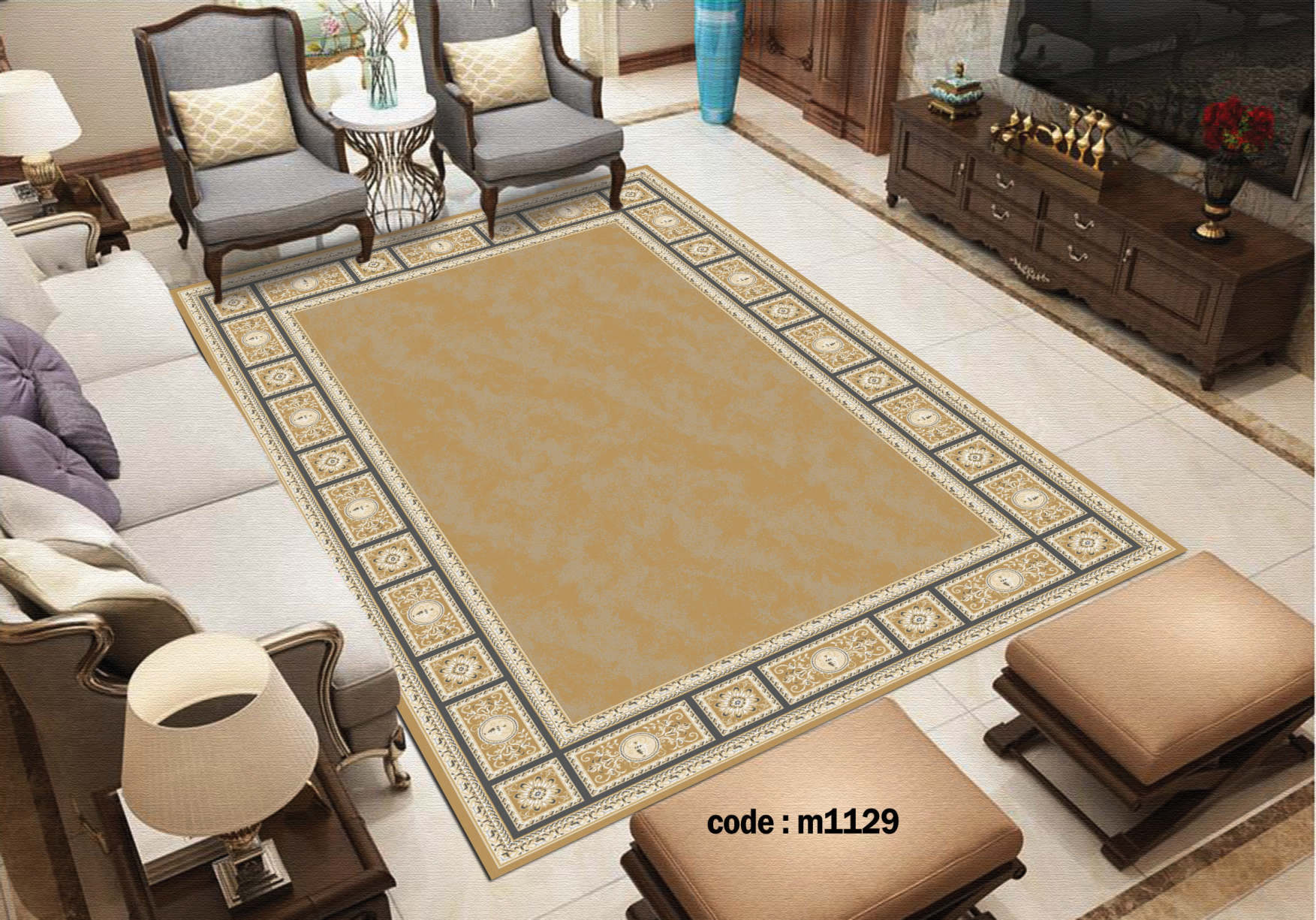 روفرشی کشدار (کاور فرش) و فرشینه و پادری کالای خواب متین کد m 1129