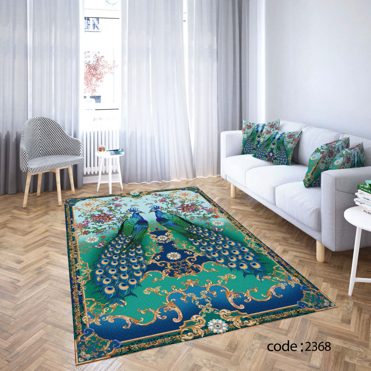 روفرشی کشدار (کاور فرش) و فرشینه و پادری کالای خواب متین کد 2368