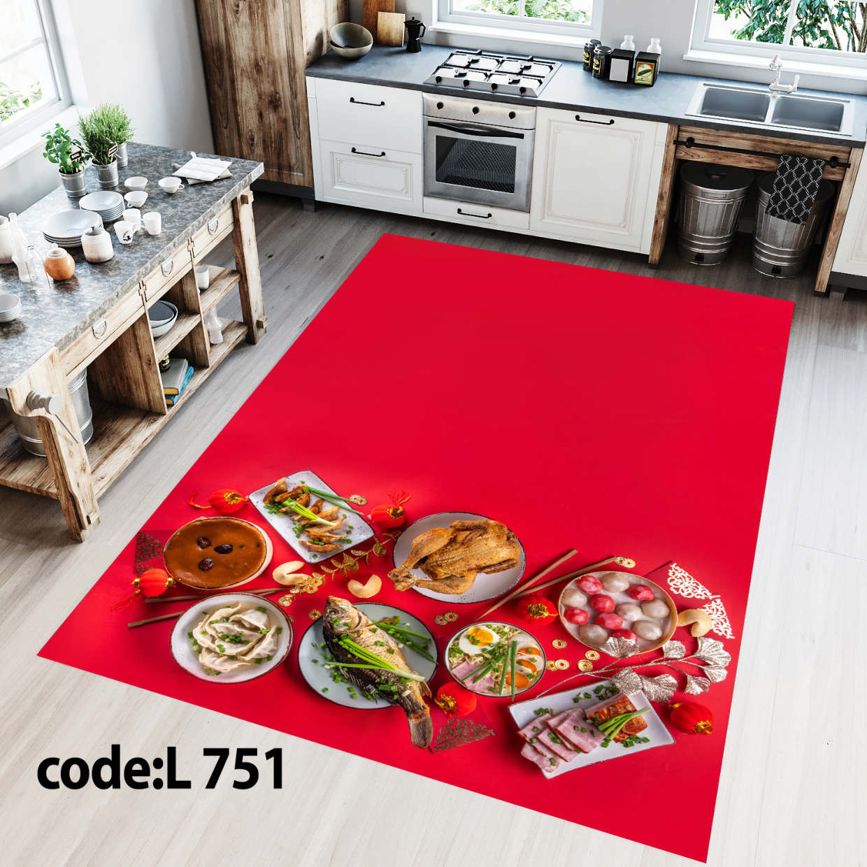 روفرشی کشدار (کاور فرش) و فرشینه و پادری کالای خواب متین کد L 751