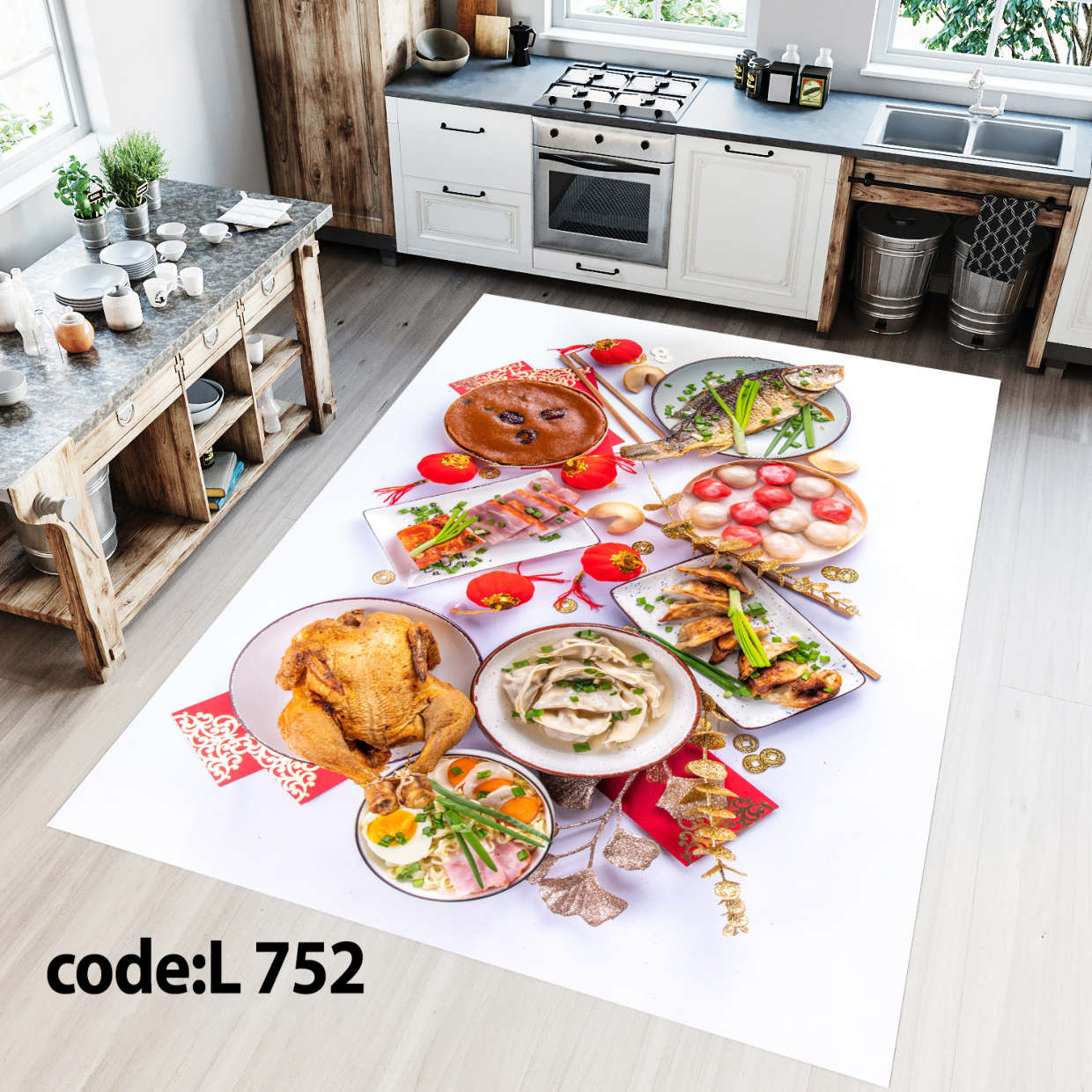 روفرشی کشدار (کاور فرش) و فرشینه و پادری کالای خواب متین کد L 752