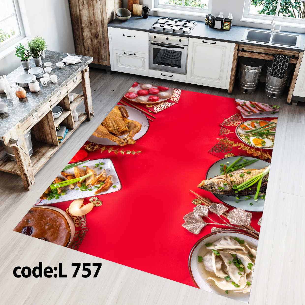 روفرشی کشدار (کاور فرش) و فرشینه و پادری کالای خواب متین کد L 757