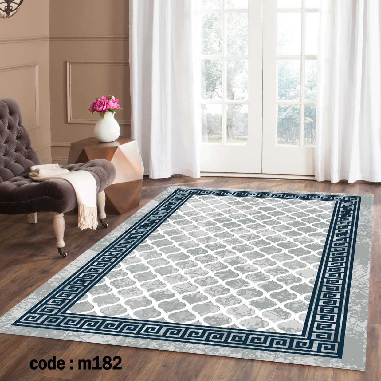 روفرشی کشدار (کاور فرش) و فرشینه و پادری کالای خواب متین کد m 182