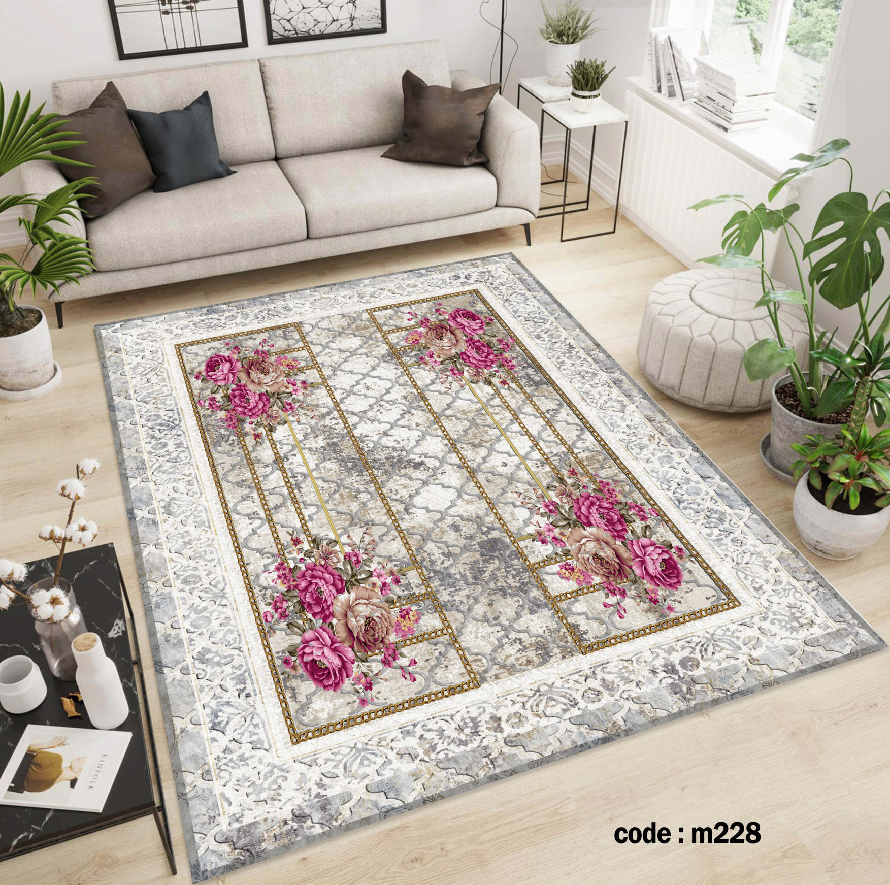 روفرشی کشدار (کاور فرش) و فرشینه و پادری کالای خواب متین کد m 228