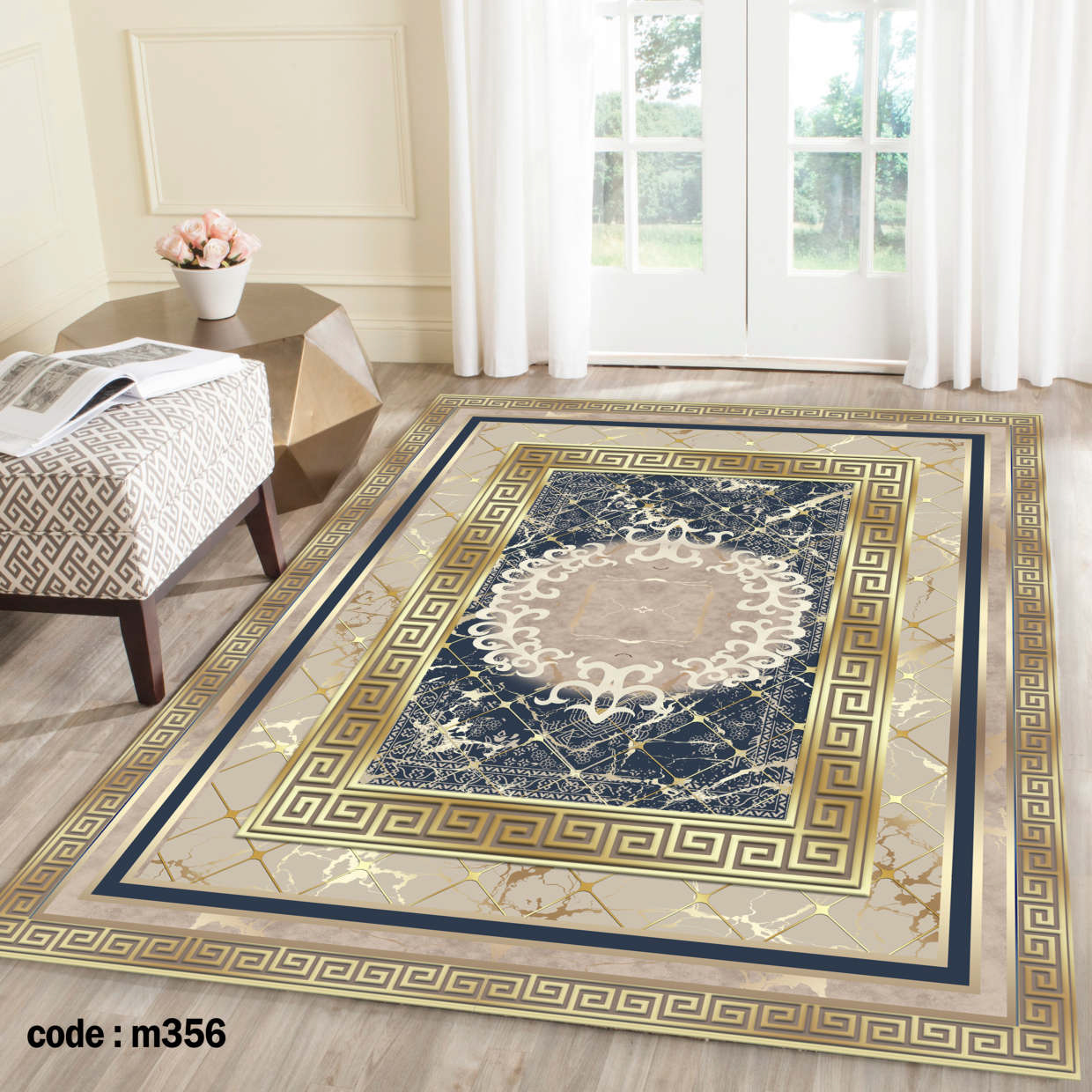 روفرشی کشدار (کاور فرش) و فرشینه و پادری کالای خواب متین کد m 356