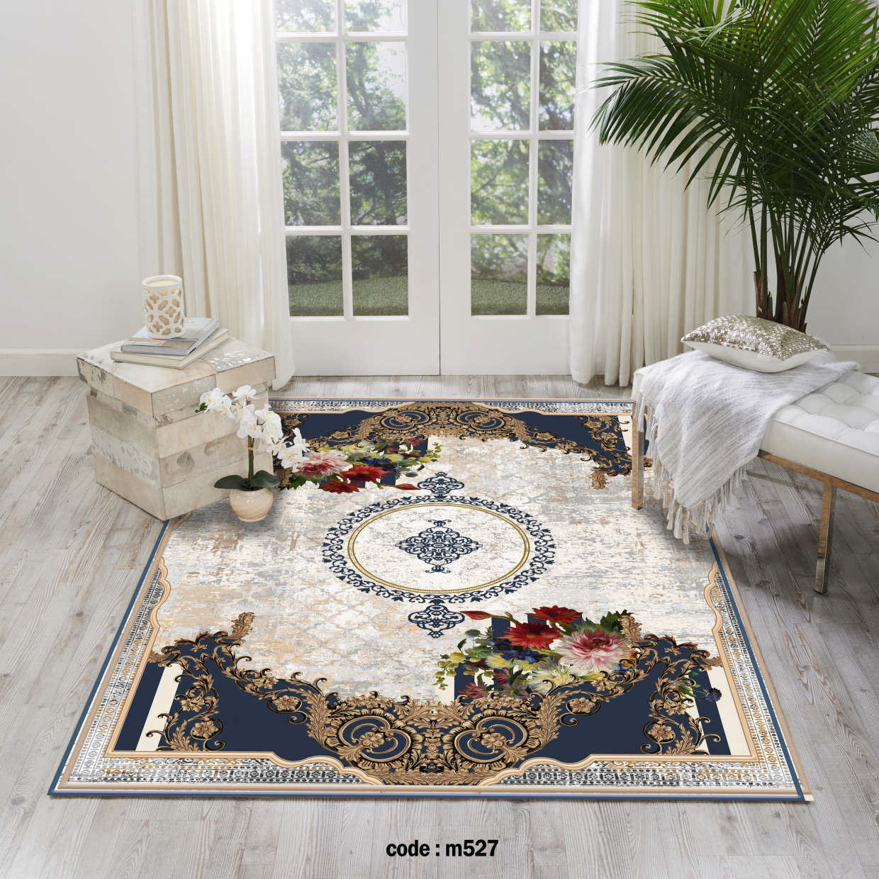 روفرشی کشدار (کاور فرش) و فرشینه و پادری کالای خواب متین کد m 527
