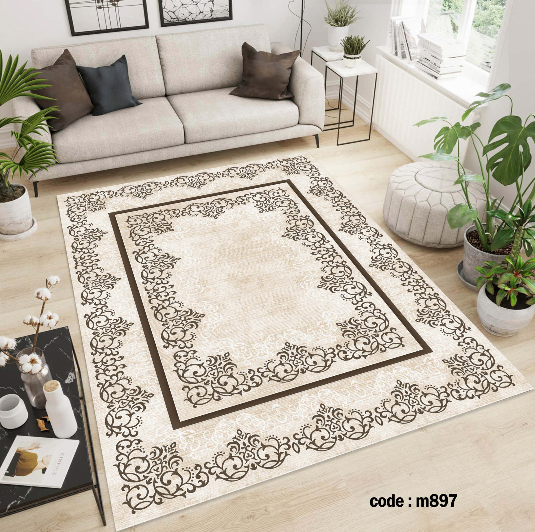 روفرشی کشدار (کاور فرش) و فرشینه و پادری کالای خواب متین کد m 897