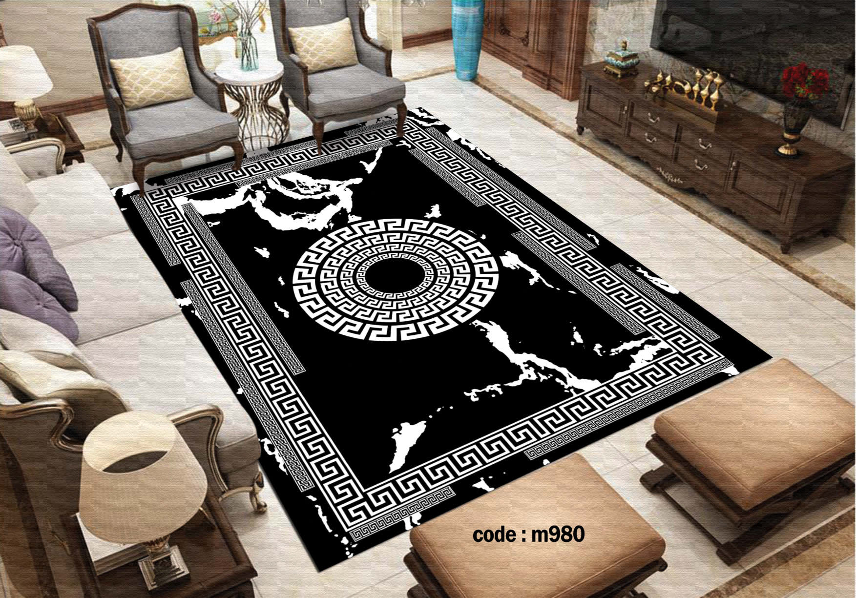 روفرشی کشدار (کاور فرش) و فرشینه و پادری کالای خواب متین کد m 980