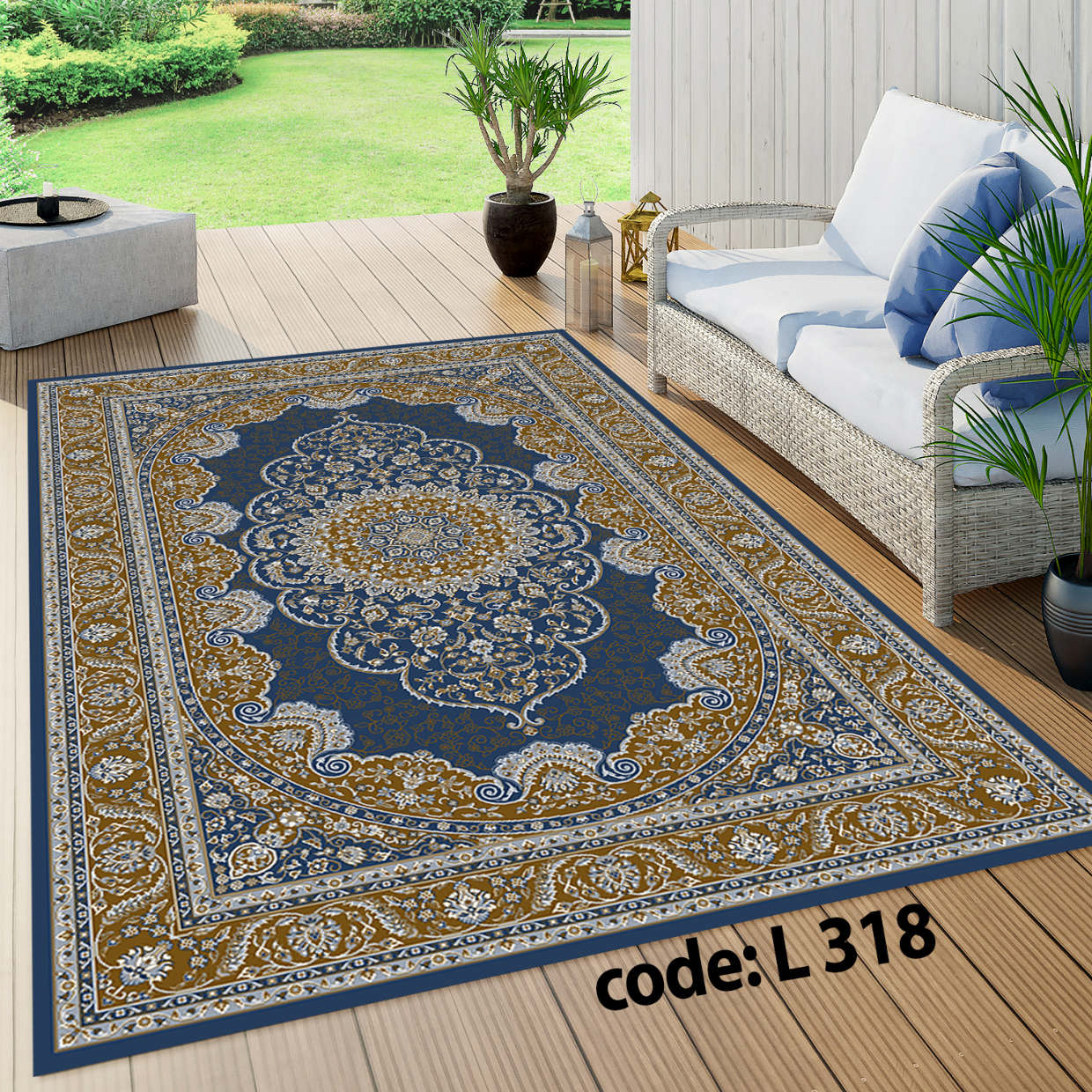 روفرشی کشدار (کاور فرش) و فرشینه و پادری کالای خواب متین کد L 318