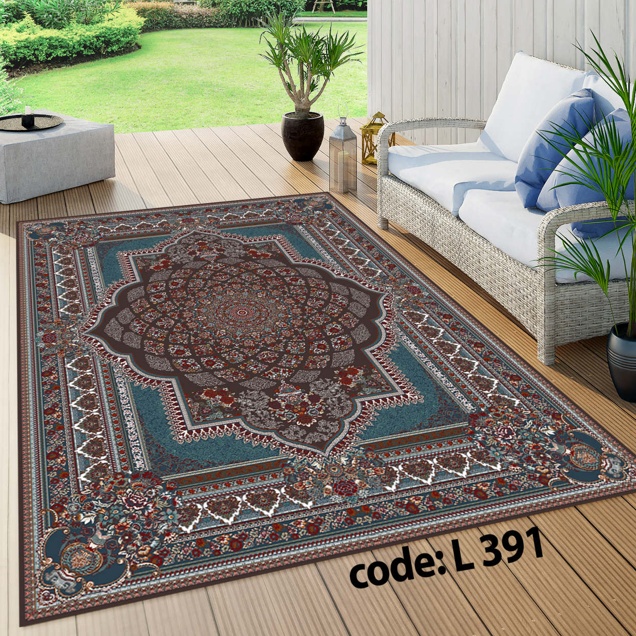 روفرشی کشدار (کاور فرش) و فرشینه و پادری کالای خواب متین کد L 391