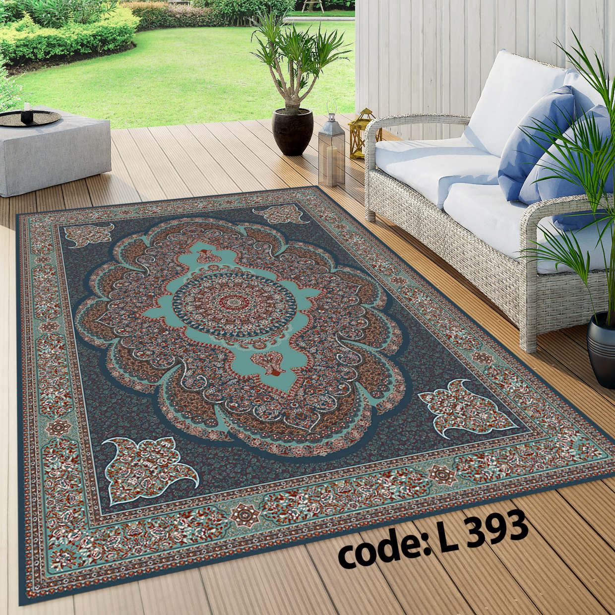 روفرشی کشدار (کاور فرش) و فرشینه و پادری کالای خواب متین کد L 393