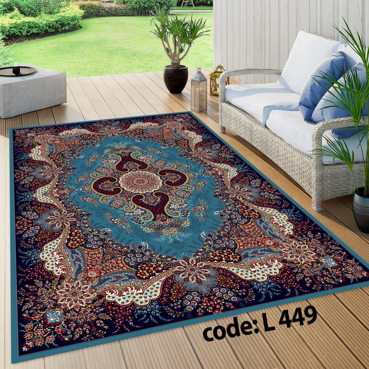 روفرشی کشدار (کاور فرش) و فرشینه و پادری کالای خواب متین کد L 449