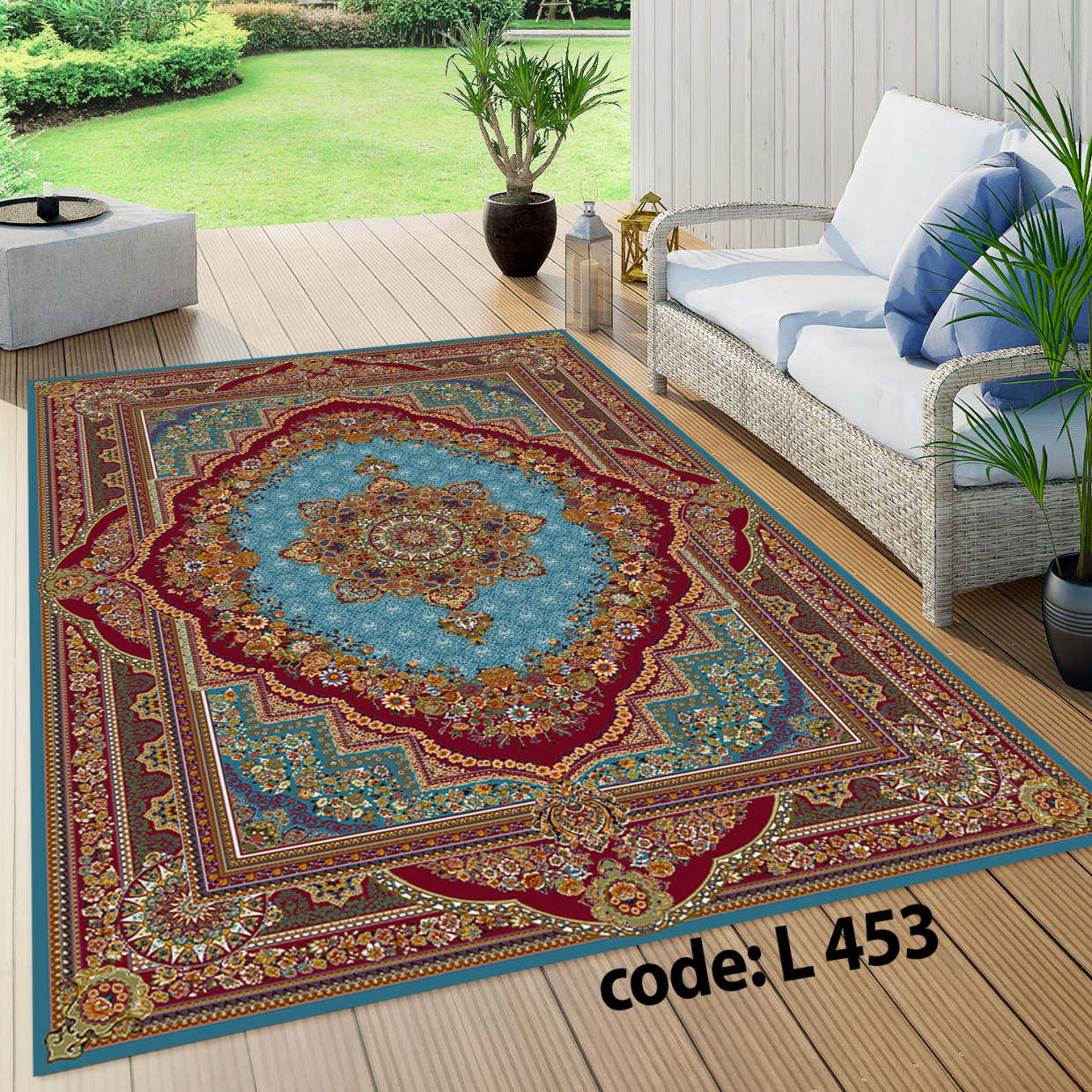 روفرشی کشدار (کاور فرش) و فرشینه و پادری کالای خواب متین کد L 453