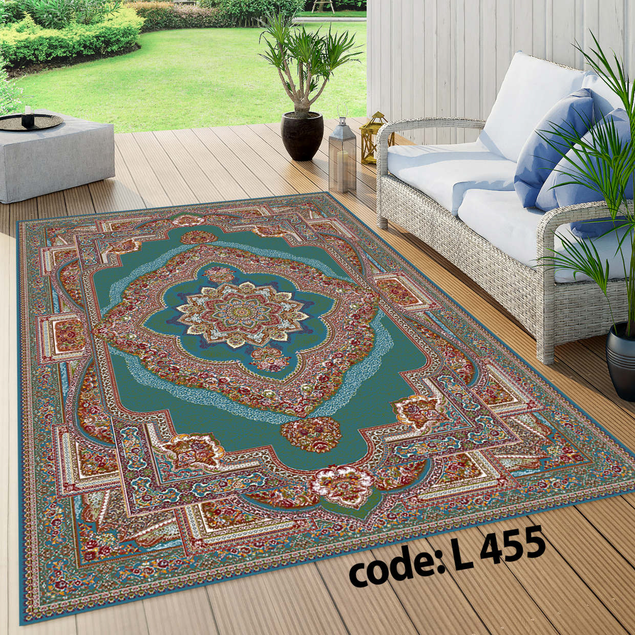 روفرشی کشدار (کاور فرش) و فرشینه و پادری کالای خواب متین کد L 455