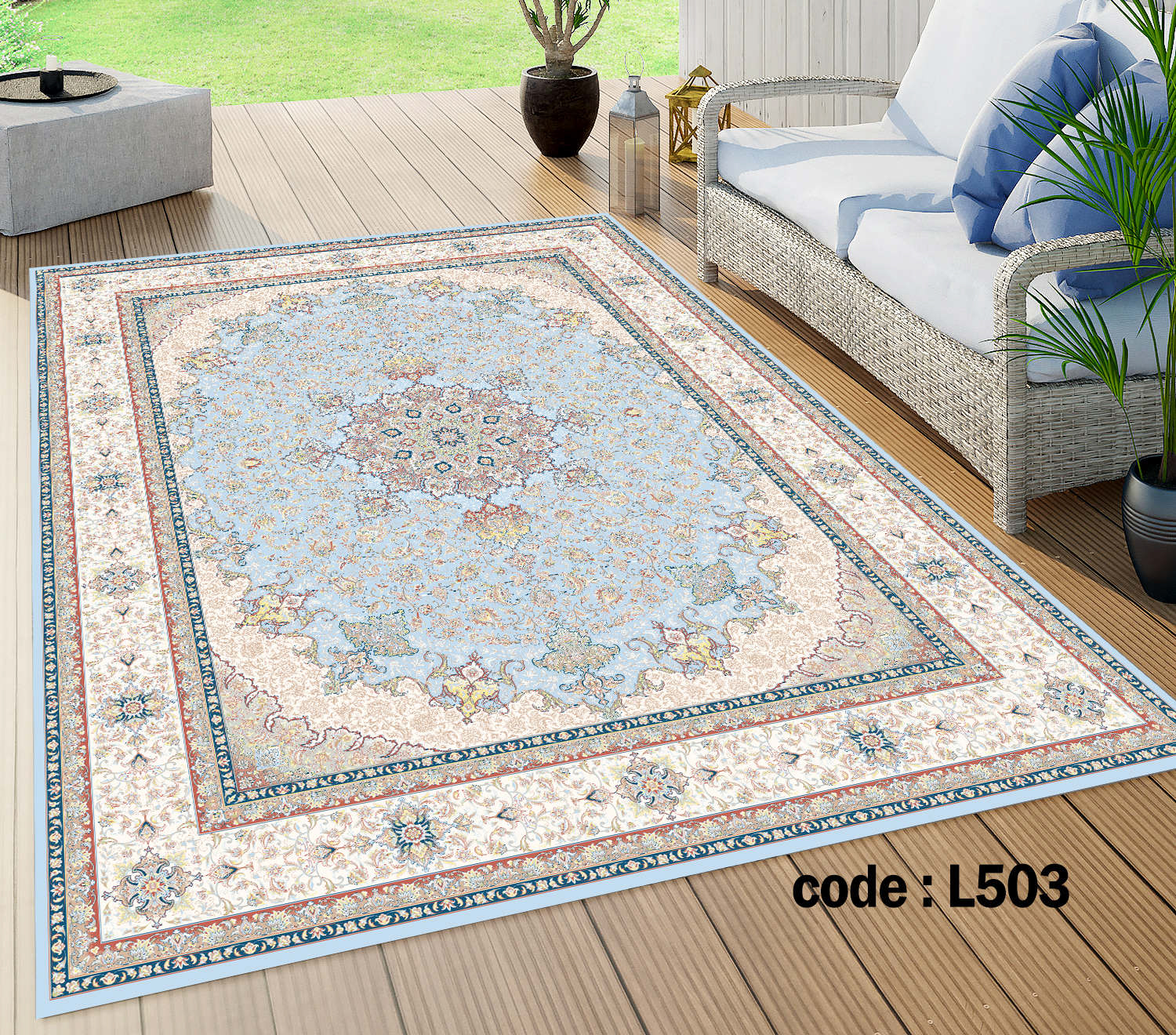 روفرشی کشدار (کاور فرش) و فرشینه و پادری کالای خواب متین کد L 503
