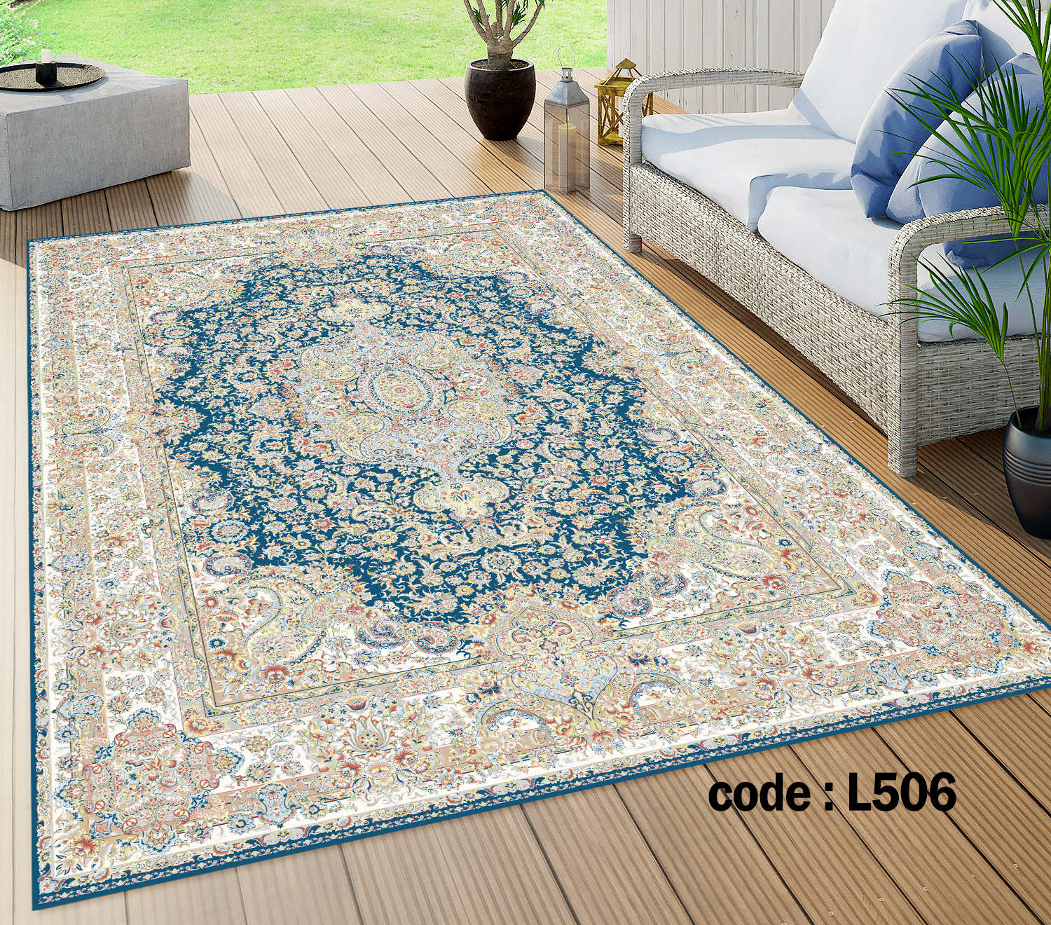 روفرشی کشدار (کاور فرش) و فرشینه و پادری کالای خواب متین کد L 506