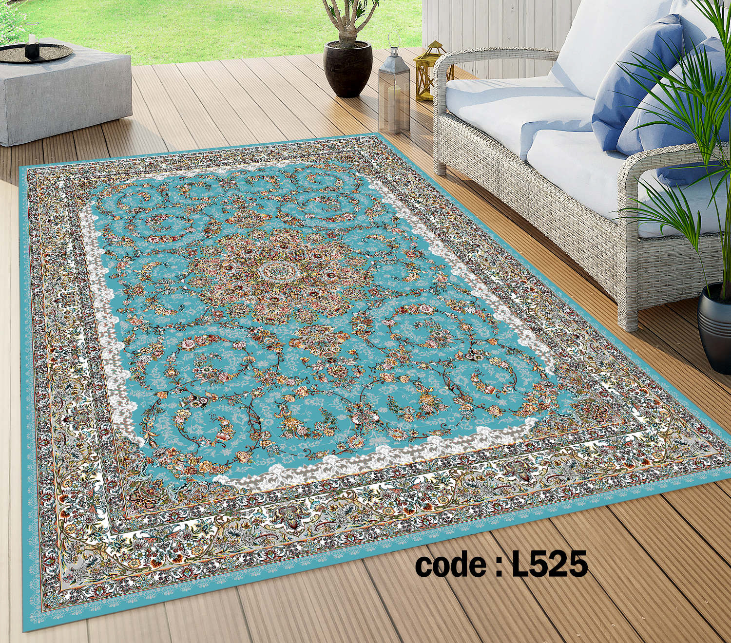 روفرشی کشدار (کاور فرش) و فرشینه و پادری کالای خواب متین کد L 525