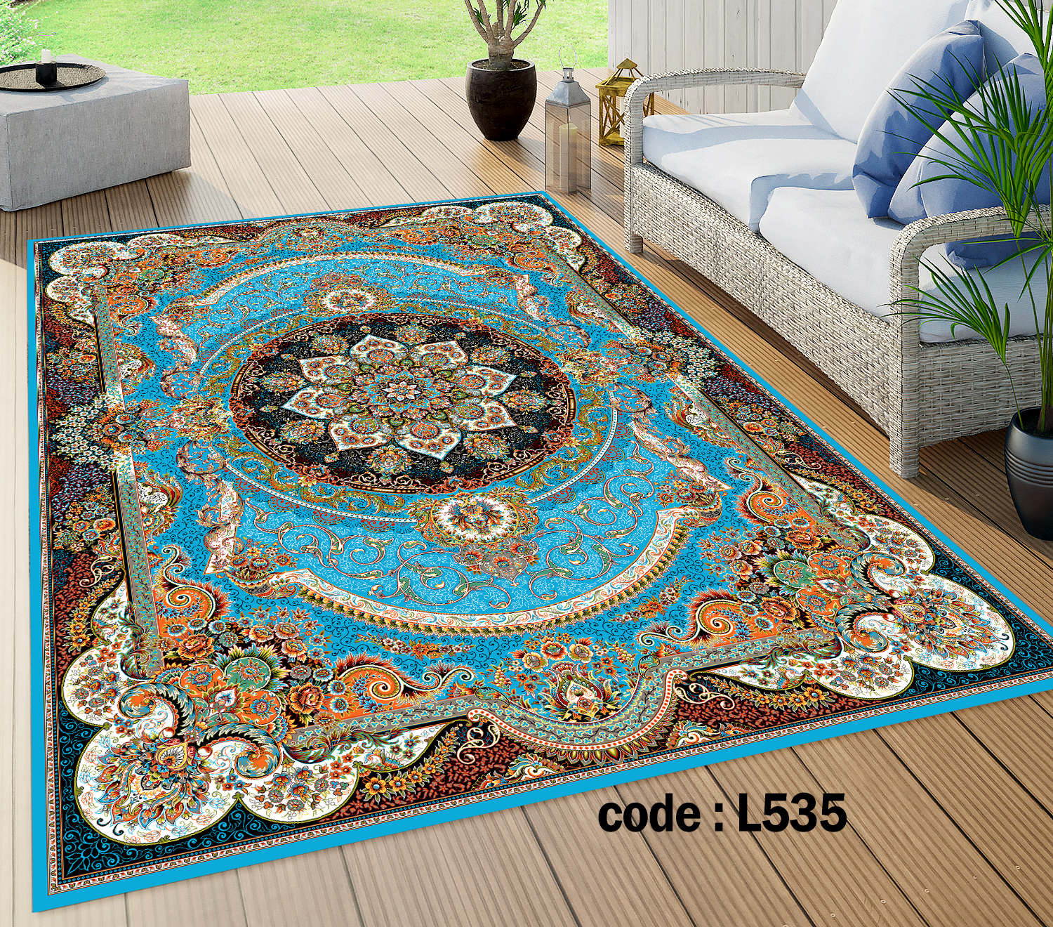 روفرشی کشدار (کاور فرش) و فرشینه و پادری کالای خواب متین کد L 535