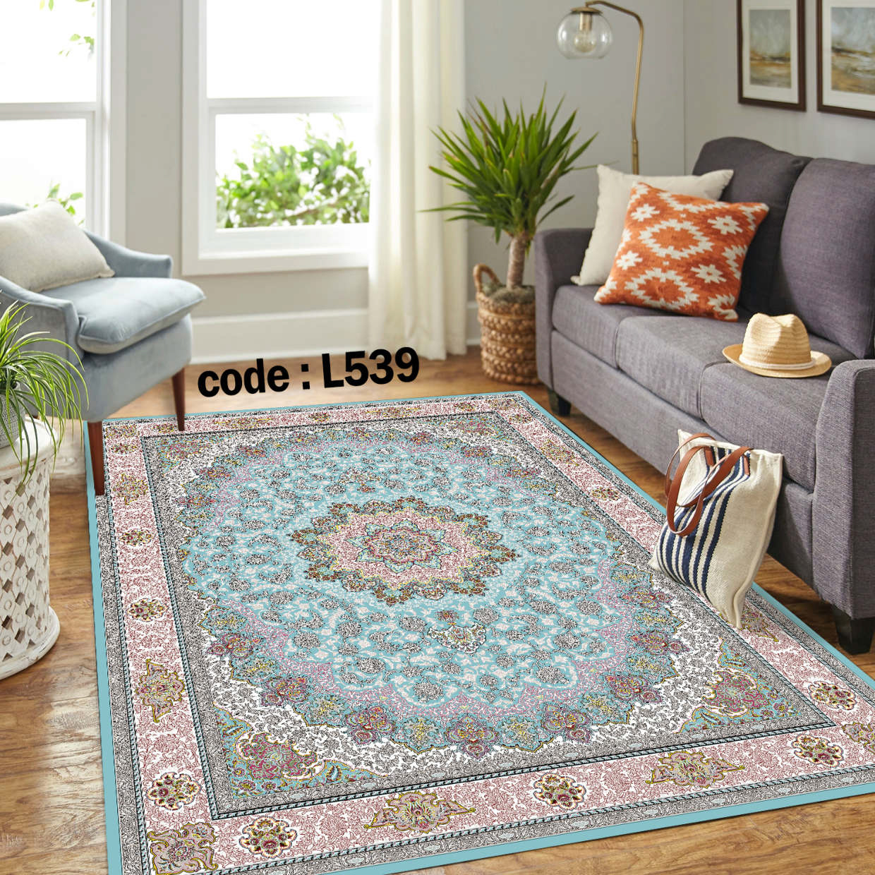 روفرشی کشدار (کاور فرش) و فرشینه و پادری کالای خواب متین کد L 539