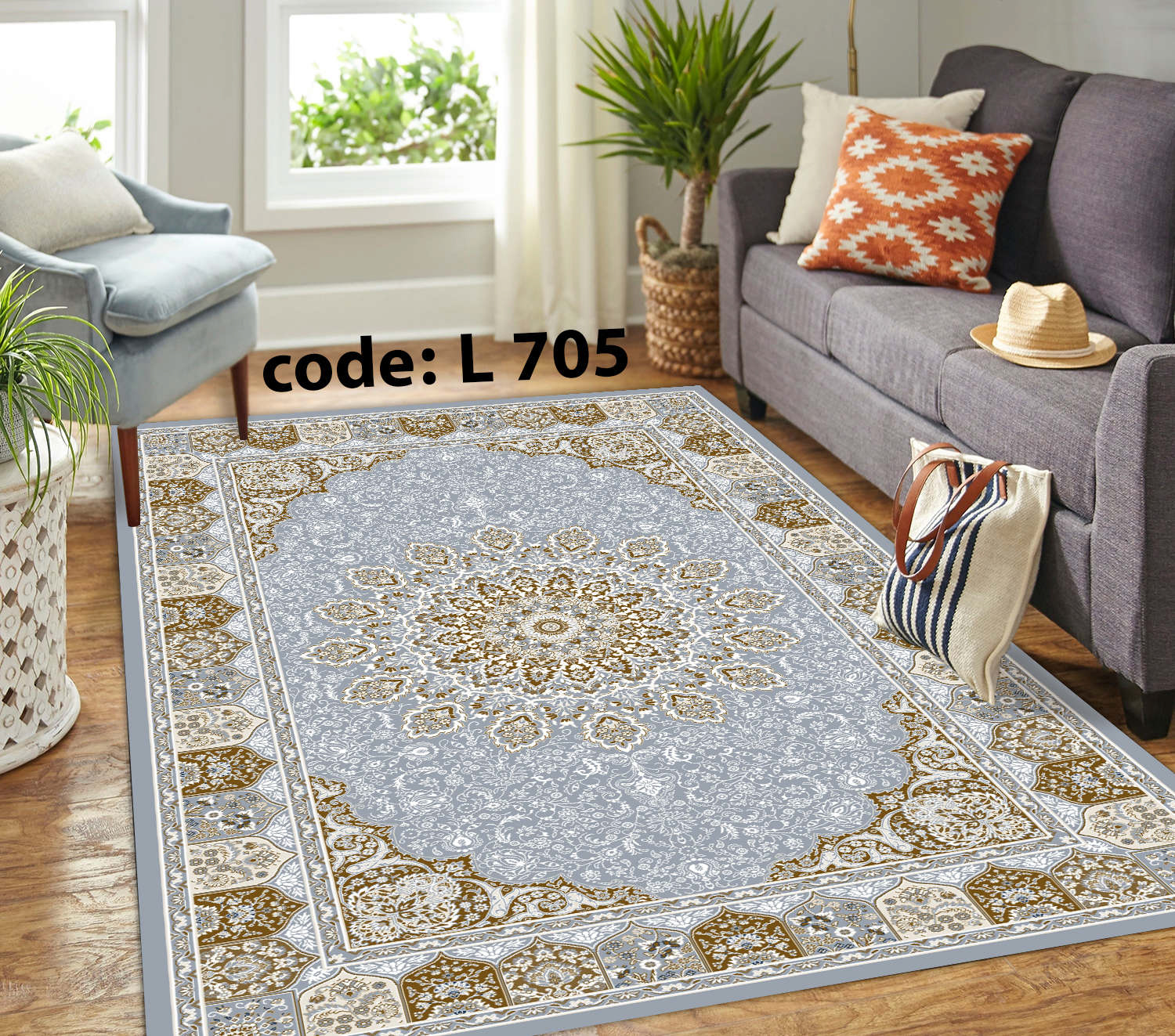 روفرشی کشدار (کاور فرش) و فرشینه و پادری کالای خواب متین کد L 705