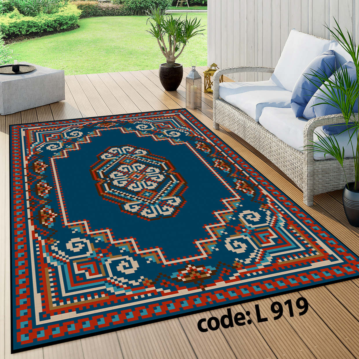 روفرشی کشدار (کاور فرش) و فرشینه و پادری کالای خواب متین کد L 919