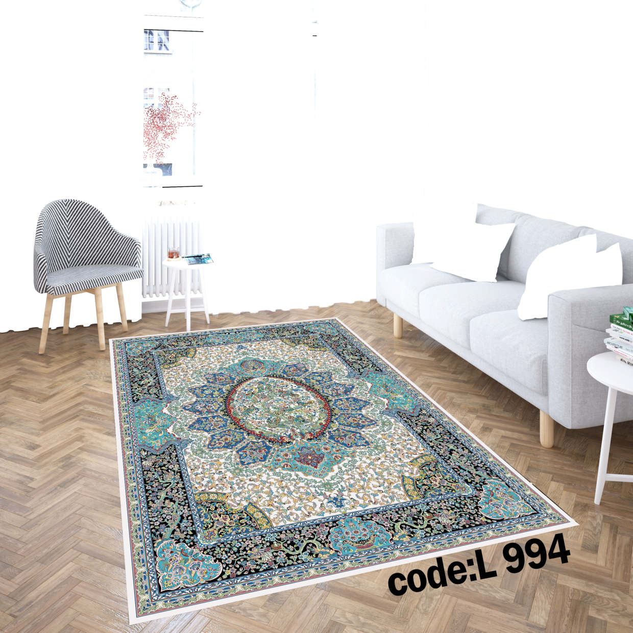 روفرشی کشدار (کاور فرش) و فرشینه و پادری کالای خواب متین کد L 994