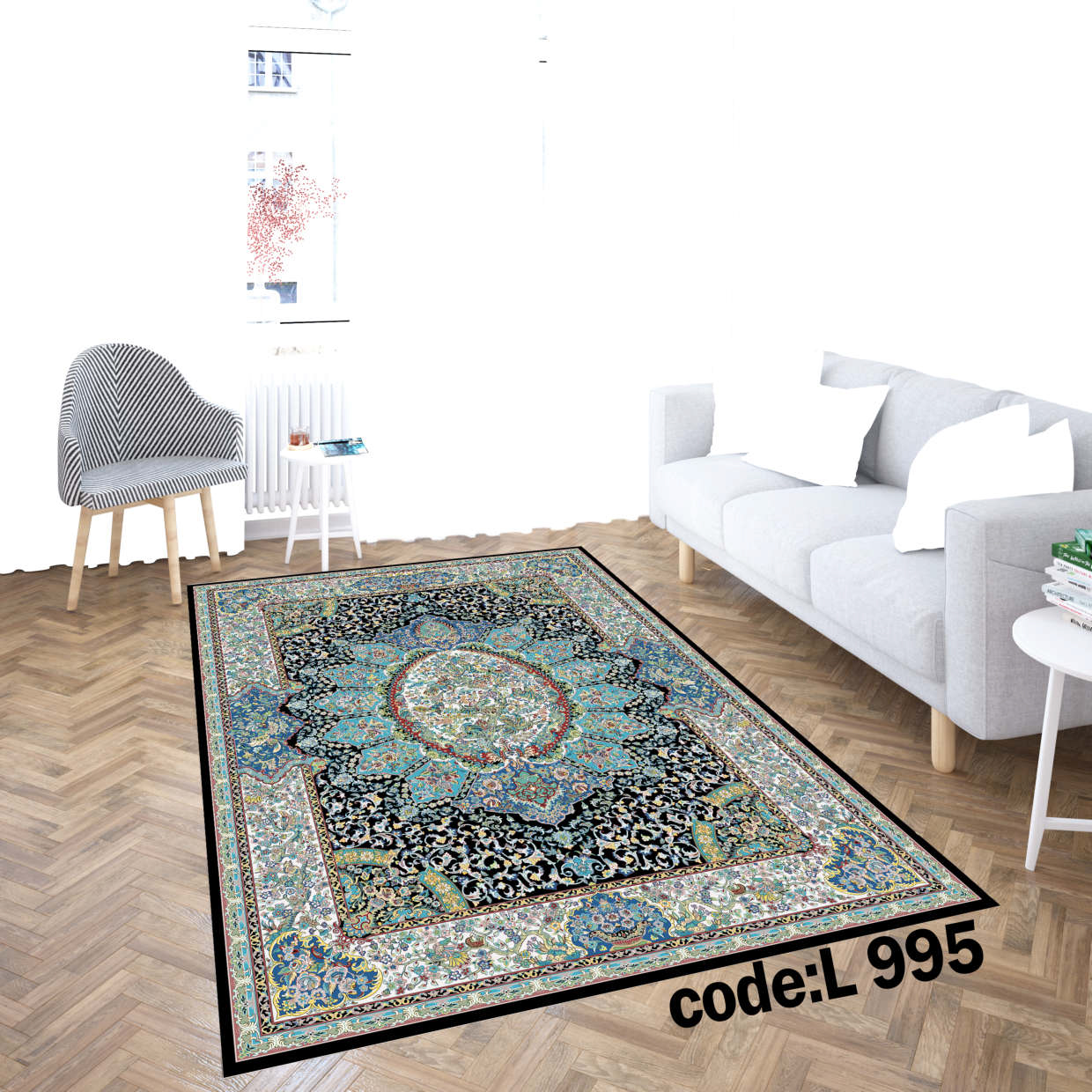 روفرشی کشدار (کاور فرش) و فرشینه و پادری کالای خواب متین کد L 995