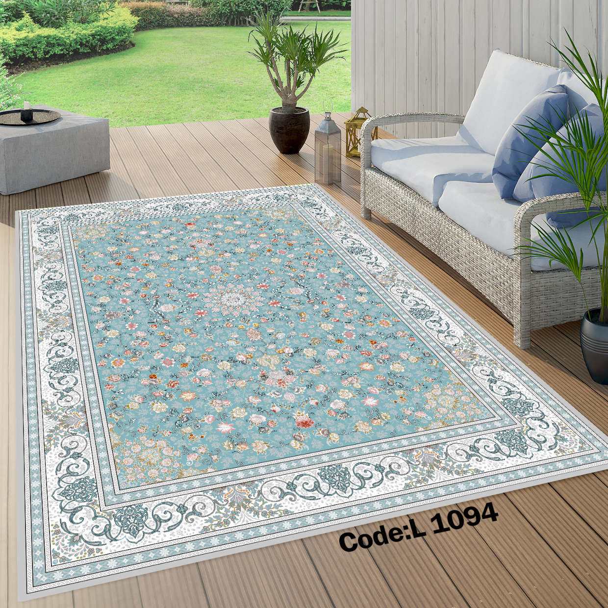 روفرشی کشدار (کاور فرش) و فرشینه و پادری کالای خواب متین کد L 1094