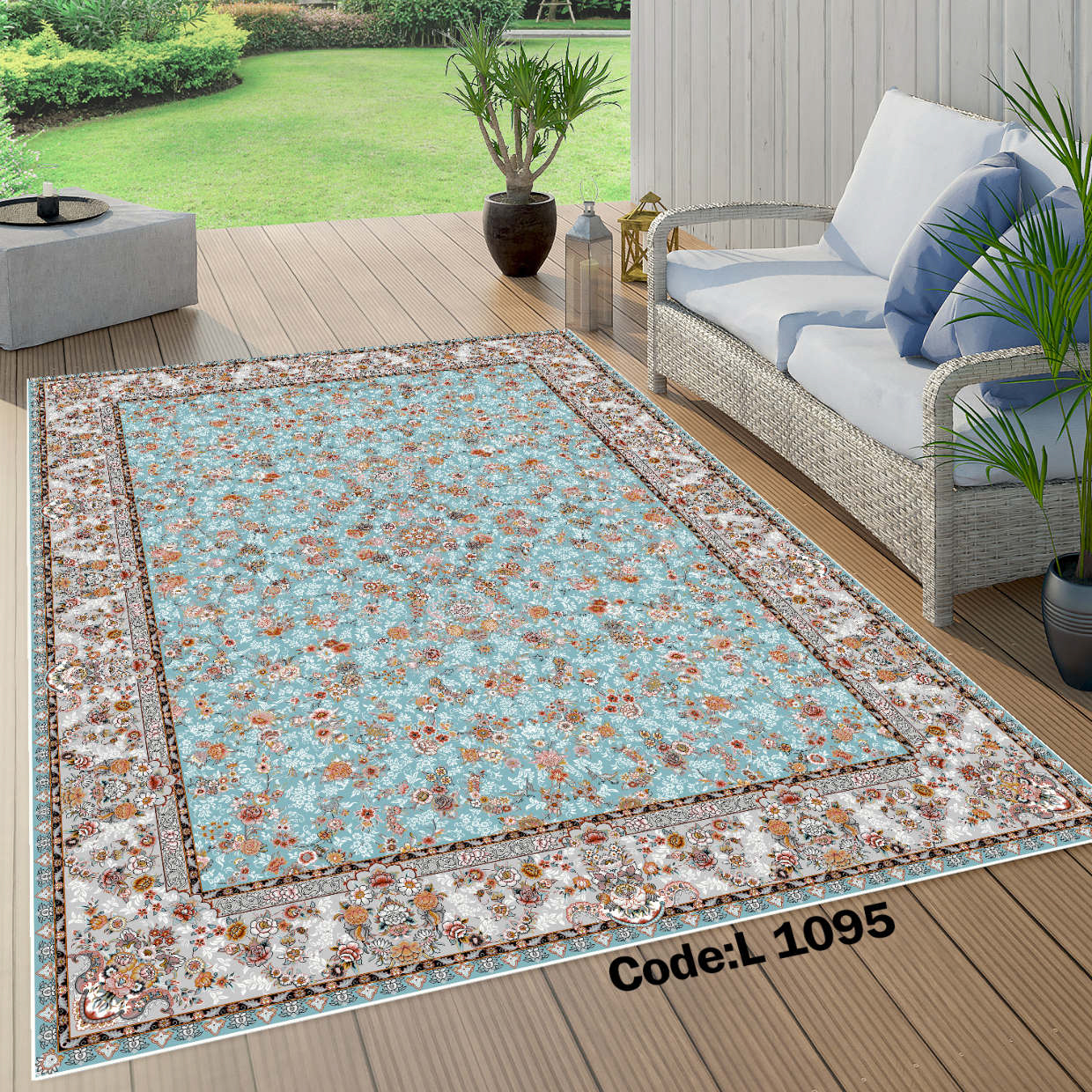 روفرشی کشدار (کاور فرش) و فرشینه و پادری کالای خواب متین کد L 1095